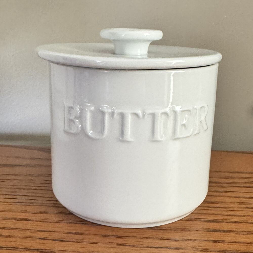 Fitz & Floyd White Porcelain French Style Butter Keeper Bell Dish 4.5” NEW NWT